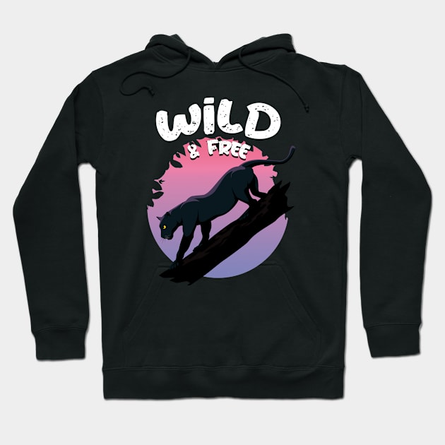 Black Panther - Wild & Free Animal Hoodie by TMBTM